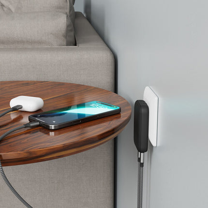 Satechi OntheGo Cargador de Pared Slim 67W Dos Puertos USB-C Negro