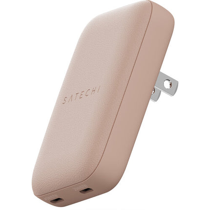 Satechi OntheGo Cargador de Pared Slim 67W Dual USB-C Rosa Desert