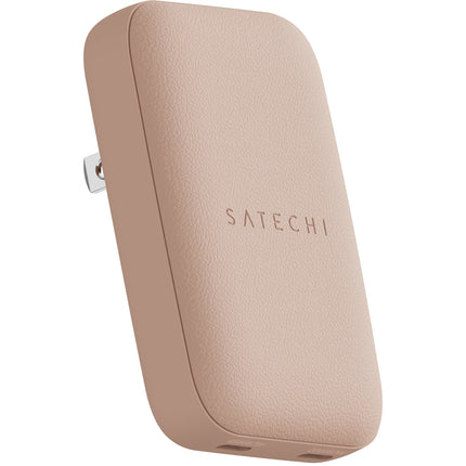 Satechi OntheGo Cargador de Pared Slim 67W Dual USB-C Rosa Desert