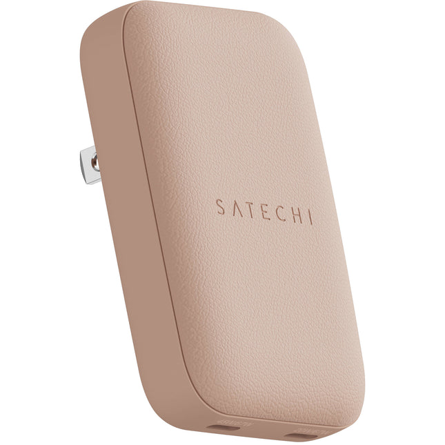 Satechi OntheGo Cargador de Pared Slim 67W Dual USB-C Rosa Desert