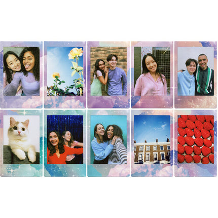 FUJIFILM instax mini película instantánea Pastel Galaxy 10 exposiciones ISO 800 superficie brillante