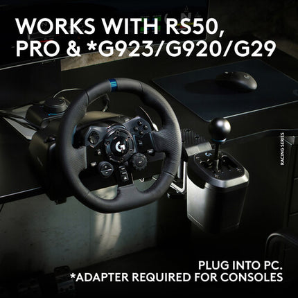 Logitech RS H-Shifter Negro Palanca 7+R H Patrón Sensor Hall
