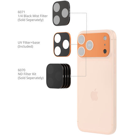 SmallRig Kit de Filtro UV Cuadrado para iPhone 17 Pro con Montura Magnética Plata