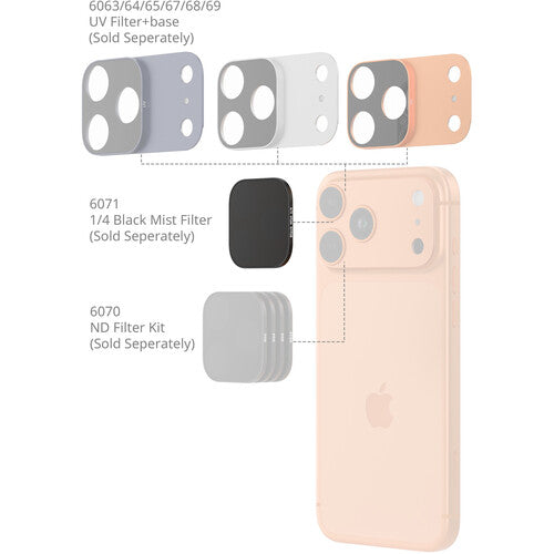SmallRig Filtro Difusión Black Mist Cuadrado para Smartphones Grado 1/4 Cristal Multicapa