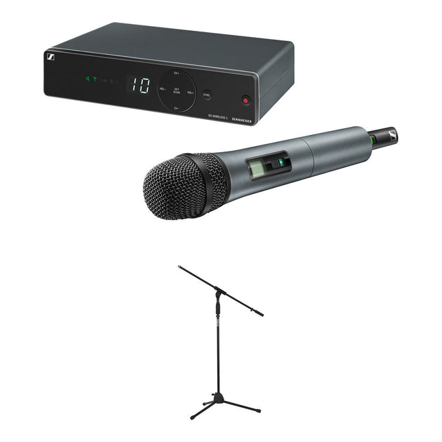 Sennheiser XSW 1-835-A Juego Vocal UHF Micrófono Dinámico e835 548-572 MHz Soporte Micrófono Tripode