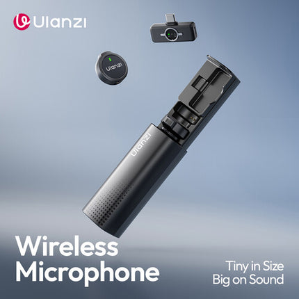 Ulanzi A21 Sistema de Micrófono Inalámbrico para 2 Personas 32 kHz 24-Bit con Estuche de Carga
