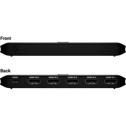 ATEN VS4841 Essentials Interruptor HDMI 4 Puertos 4K60 HDR Control Remoto