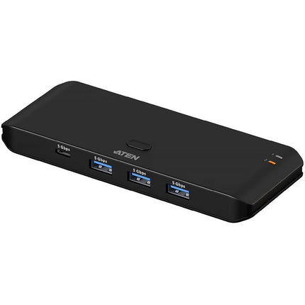 ATEN Essentials 2 x 4 Conmutador USB 3.2 Gen 1 con selector remoto y puerto USB-C
