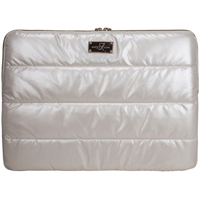 SANDY LISA Cape Town Funda para portátil 16" cierre doble blanco cromo