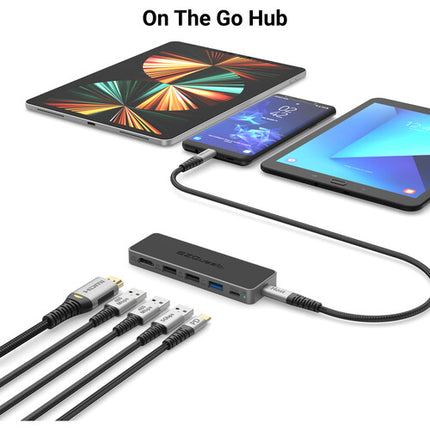 EZQuest Hub USB-C Pro 5 Puertos con HDMI 4K60 80W Negro 19.6"