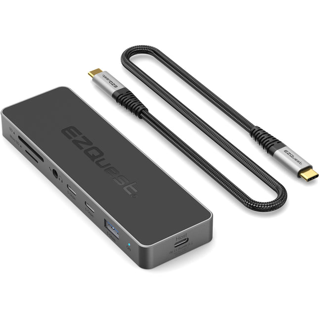 EZQuest 12-Port USB-C Pro Serie Adaptador Multi Hub Pantalla Dual 4K60 HDMI 74W