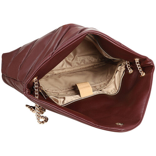 SANDY LISA Cali Bolso de Hombro Burdeos para Laptop 14" y Tablet 10"
