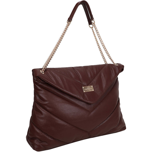 SANDY LISA Cali Bolso de Hombro Burdeos para Laptop 14" y Tablet 10"