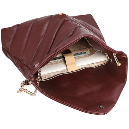 SANDY LISA Cali Bolso de Hombro Burdeos para Laptop 14" y Tablet 10"