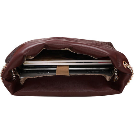 SANDY LISA Cali Bolso de Hombro Burdeos para Laptop 14" y Tablet 10"