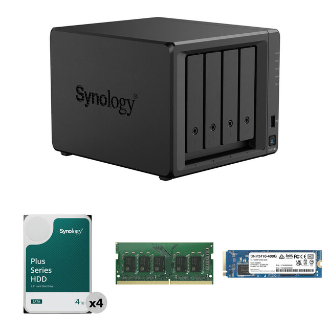 Synology DS925P Servidor NAS 4 Bahías sin Discos HDD 4TB