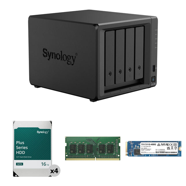 Synology DS925P Almacenamiento NAS 4 Bahías SATA16 DSKLESS