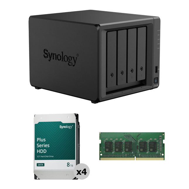 Synology DS925P NAS 4 Bahías DSKLESS STA8 4TB almacenamiento