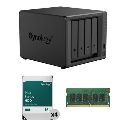 Synology DS925P KIT Nas almacenamiento 4 bahías SATA SSD