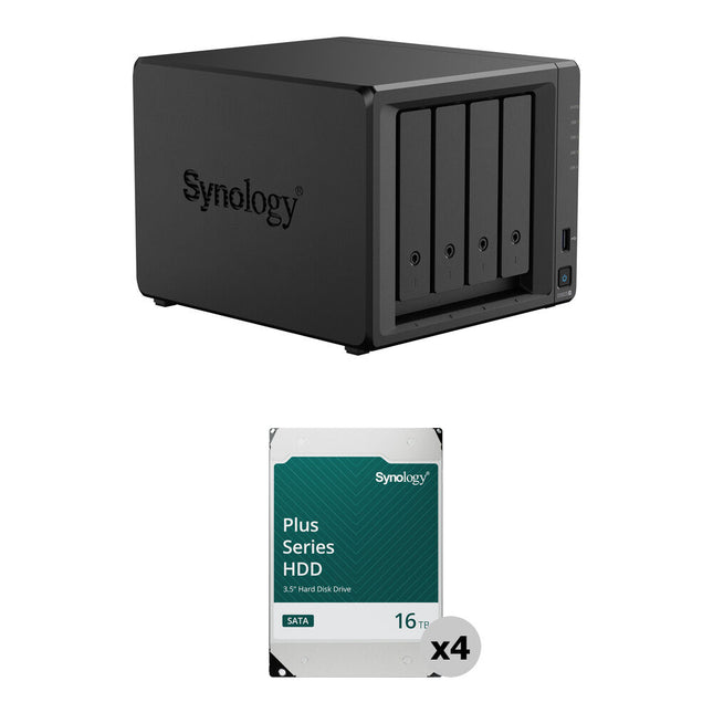 Synology DS925P Kit NAS 4 Bahías SATA 16TB almacenamiento de red