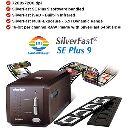 Plustek OpticFilm 8300i SE Escáner 7200 dpi con eliminación de polvo y rayas