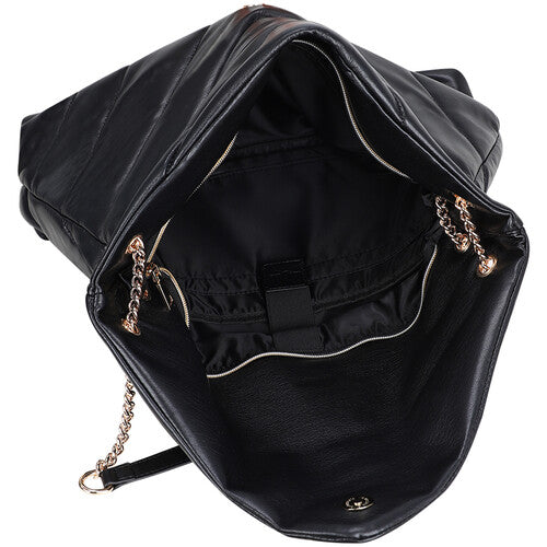 SANDY LISA Cali Bolso de Hombro Negro para Laptop 14 Pulgadas y Tablet 10 Pulgadas