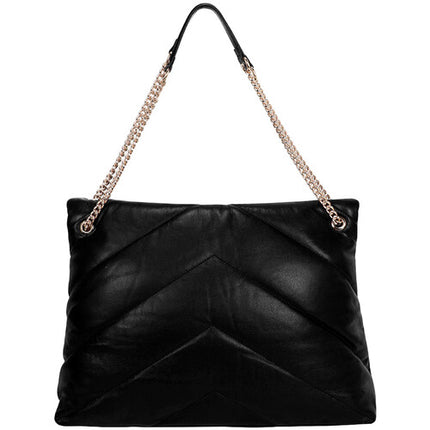 SANDY LISA Cali Bolso de Hombro Negro para Laptop 14 Pulgadas y Tablet 10 Pulgadas