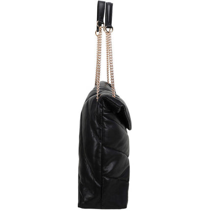 SANDY LISA Cali Bolso de Hombro Negro para Laptop 14 Pulgadas y Tablet 10 Pulgadas
