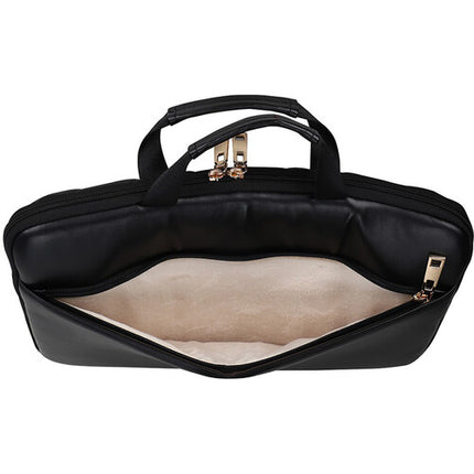 SANDY LISA Capri Funda para portátil 14 pulgadas negra con bolsillos interiores