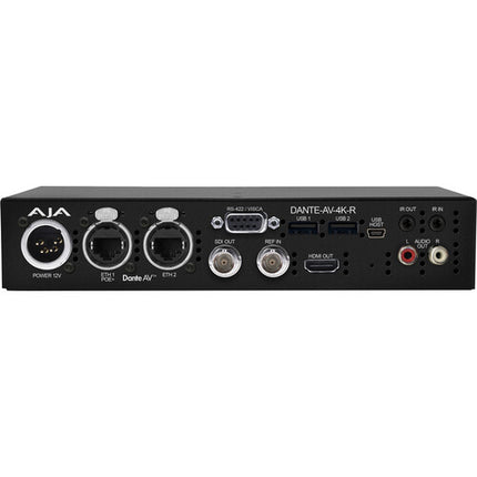 AJA Dante AV 12G-SDI HDMI Receptor 4K UHD PoE Metal Chasis