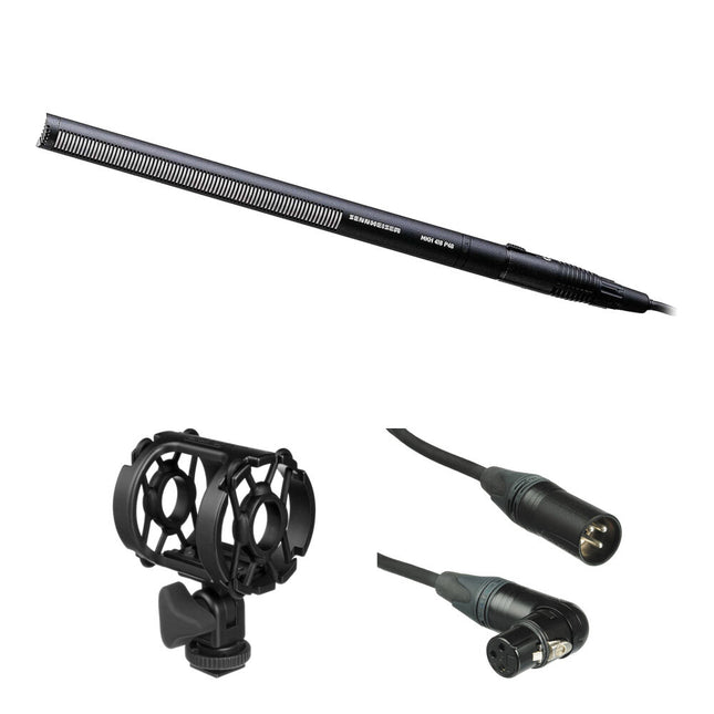 Sennheiser MKH 416-P48U3 Micrófono Shotgun Resistente a la Humedad 40 Hz-20 kHz con Shockmount Universal y Cable XLR 1.5'