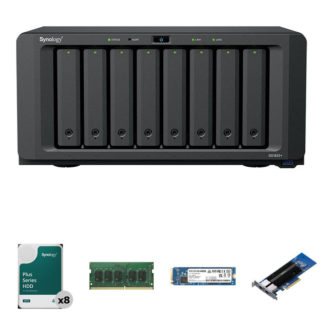 Synology DS1825+ NAS 8 bahías Kit almacenamiento eficiente