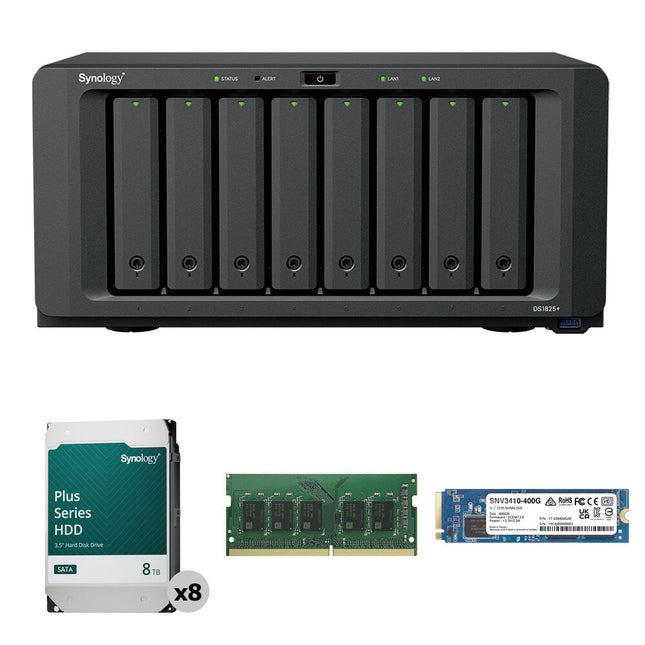Synology DS1825+ NAS 8 Bahías SATA 8TB Kit SSD