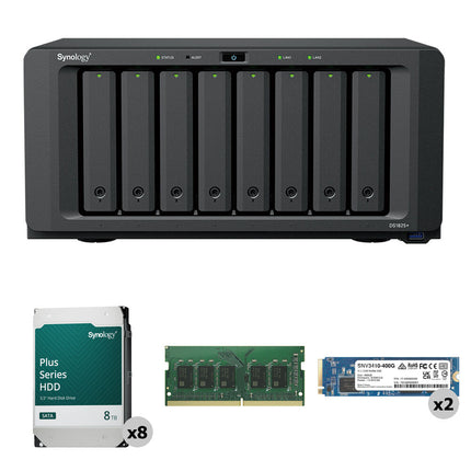 Synology DS1825+ Estación de almacenamiento 8 bahías NAS con 2 SSD y 8TB