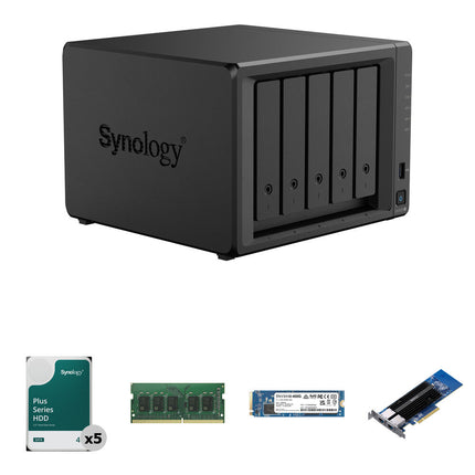 Synology DS1525+ NAS de 5 Bahías con SATA 4TB y ECC SSD