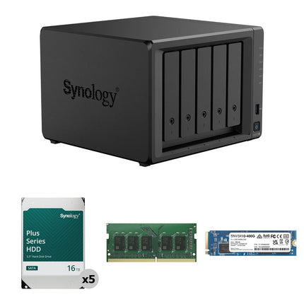 Synology DS1525+ NAS de 5 bahías con SATA16T ECC y SSD