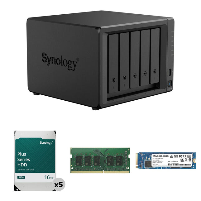 Synology DS1525+ NAS de 5 bahías con SATA16T ECC y SSD