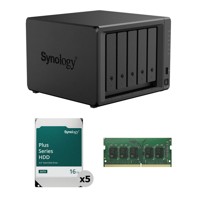 Synology DS1525+ NAS de 5 bahías SATA con soporte ECC y 16TB