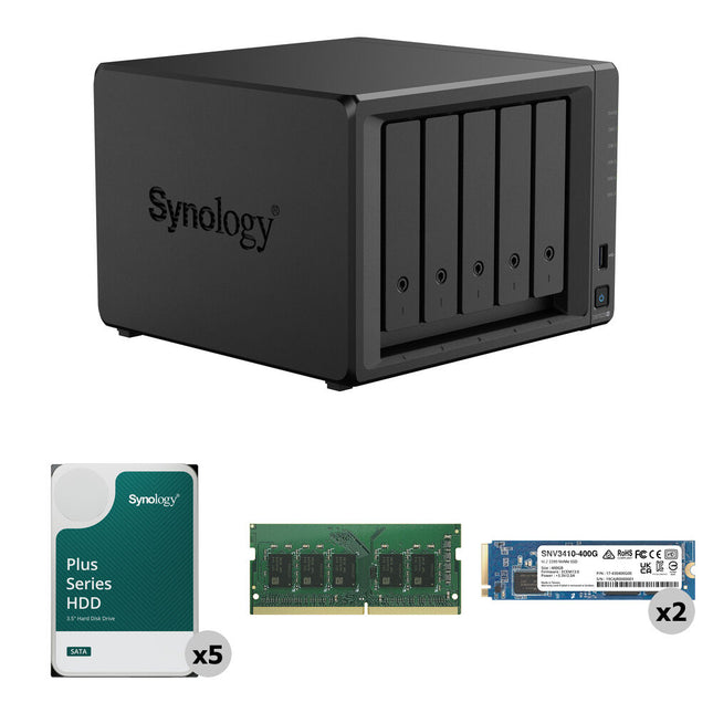 Synology DS1525+ NAS de 5 bahías con soporte SATA y ECC memoria