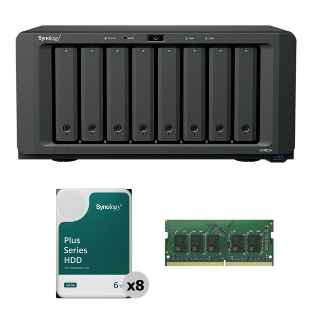Synology DS1825+ NAS 8 bahías unidad de almacenamiento 6TB ECC