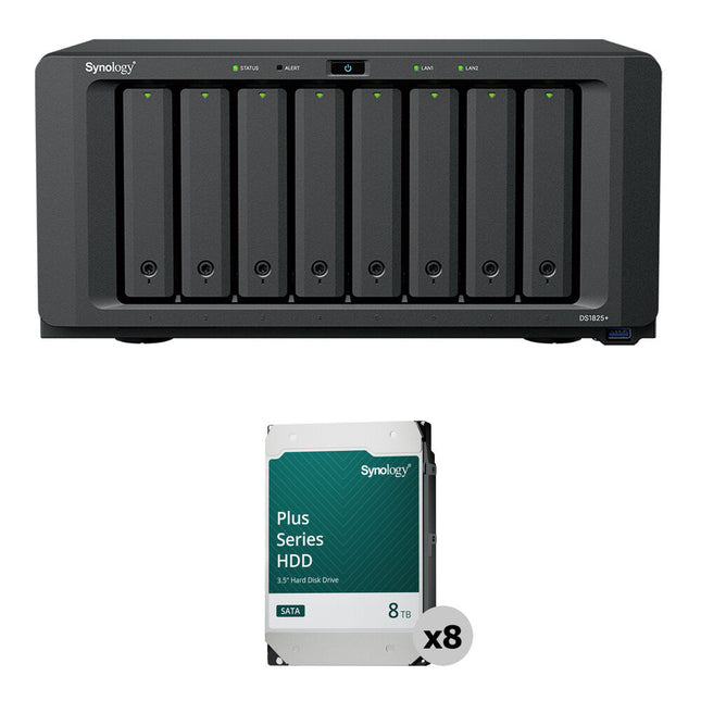 Synology DS1825+ NAS 8 bahías Kit SATA 8TB almacenamiento robusto
