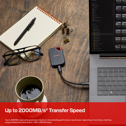 SanDisk 1TB Extreme Unidad SSD Portátil V3 USB-C 2000 MB/s IP65