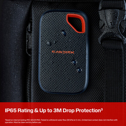 SanDisk 2TB Extreme Portable SSD V3 SSD portátil 20 Gb/s USB-C resistente al agua y polvo IP65