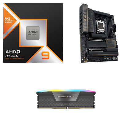 AMD Ryzen 9 9900X3D Procesador con Placa ASUS ProArt X870E-Creator y RAM Corsair 32GB DDR5 6000 MT/s