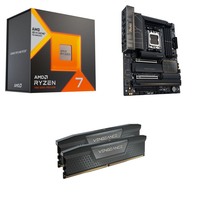 AMD Ryzen 7 7800X3D Procesador 8 Núcleos con Placa ASUS ProArt X870E-Creator WiFi y RAM Corsair 16GB DDR5-6000