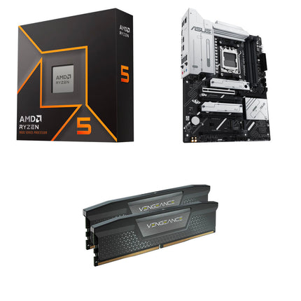 AMD Ryzen 5 9600X Procesador con ASUS PRIME X870-P WIFI Placa y 16GB DDR5 6000 RAM