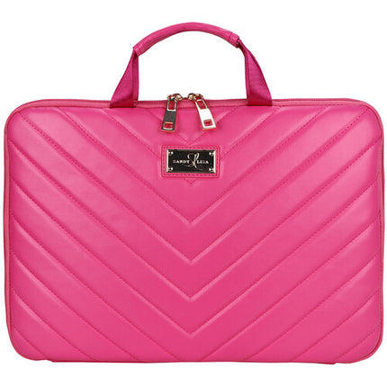 SANDY LISA Capri Funda para portátil 14" con bolsillos y asas rosas
