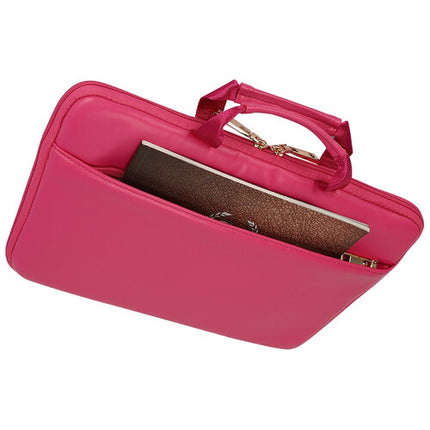 SANDY LISA Capri Funda para portátil 14" con bolsillos y asas rosas