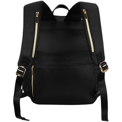 SANDY LISA Laguna Mochila Negra para Laptop de 14 Pulgadas con Bolsillos