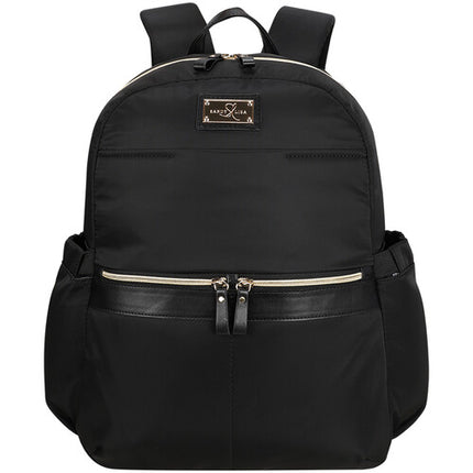 SANDY LISA Laguna Mochila Negra para Laptop de 14 Pulgadas con Bolsillos